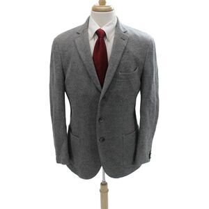 Corneliani Mens Gray Herringbone Sport Coat 90% Wool 10% Cashmere Size 54